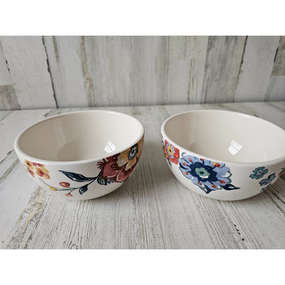 Pier‎ 1 flower bowl cereal spring set